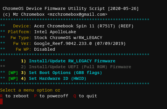 fwscript WP OFF