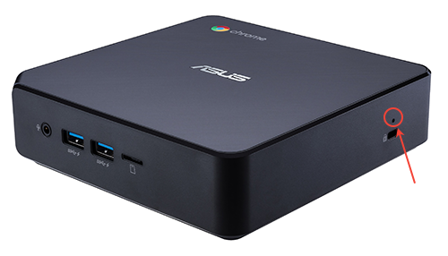 Chromebox recovery button